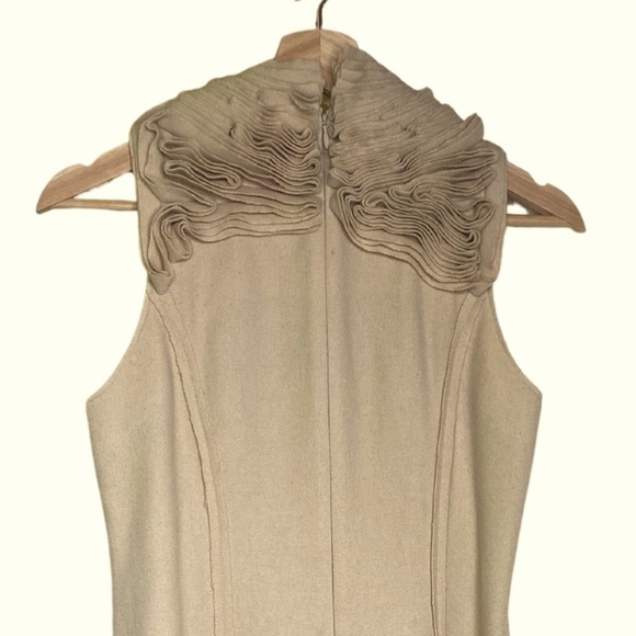 Robert Rodriguez Wool Pleated Sleeveless Sheath Dress Sz 8 - Picture 5 of 10